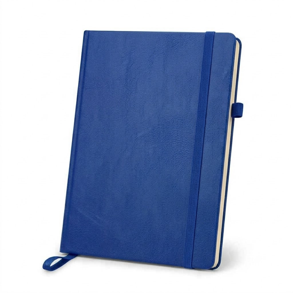 A5 Executive Diary Notebook with Premium PU Leather Cover, Ruled Journal, Elastic Closure, Pen Loop, Ribbon Bookmark & 12-Month Planner for Office, Business, Meetings & Personal Use