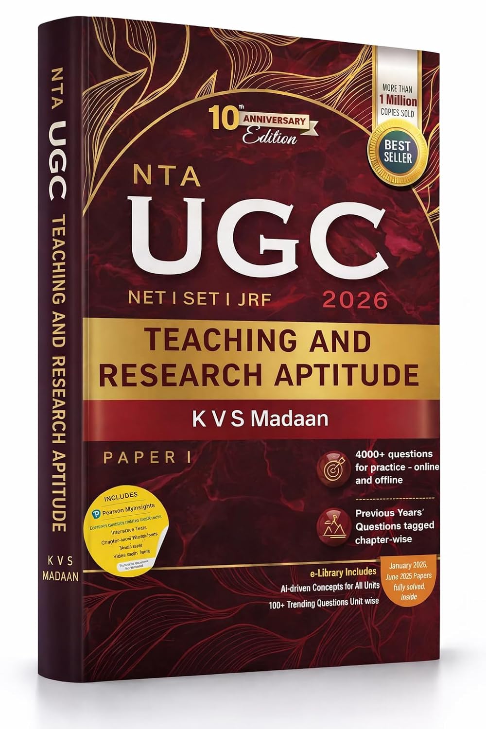 UGC NET/SET/JRF Paper 1 Shikshan evam Shodh Abhiyogyata by KVS Madaan (Hindi) Practice Questions|Unit-wise PYQ| with 2026 January & 2025 June solved paper