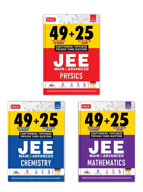 49+25 Years JEE Main and Advanced Physics, Chemistry and Mathematics (Combo)