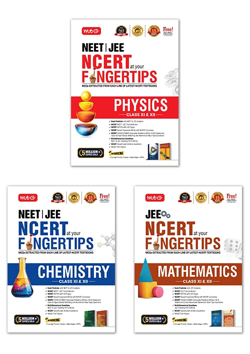 Objective NCERT at your FINGERTIPS Physics, Chemistry and Mathematics Combo – JEE Books (Based on NCERT Latest Pattern For 2027 Exam)