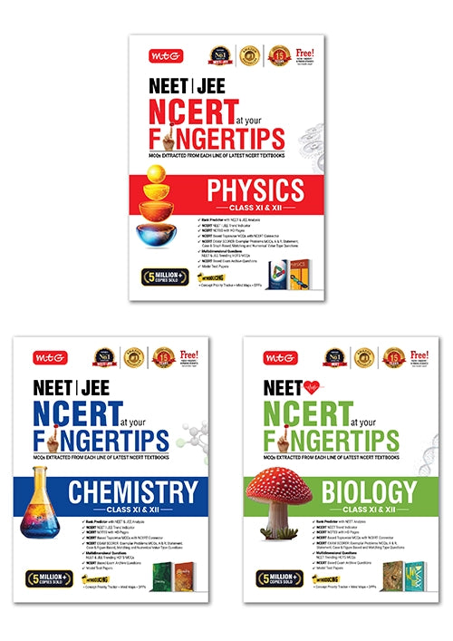 MTG NEET COMBO Objective NCERT at your FINGERTIPS Physics, Chemistry and Biology (Based on NCERT Latest Pattern For 2027 Exam)