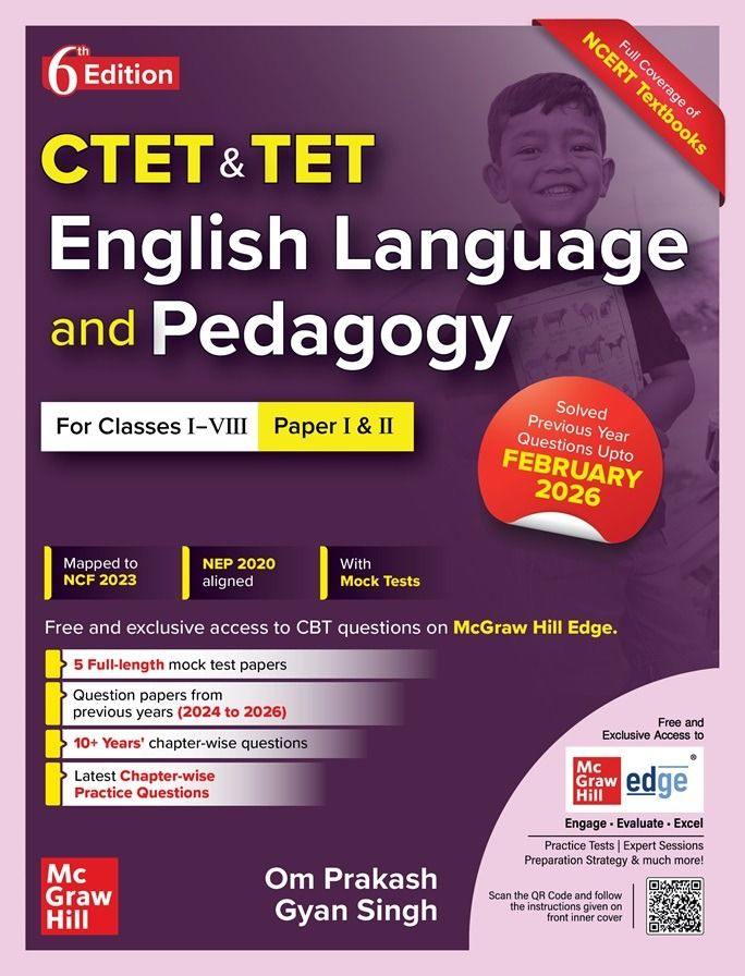 CTET & TET English Language And Pedagogy (Class I-VIII) 6th Edition By Om Prakash, Gyan Singh -Published: June 22, 2026