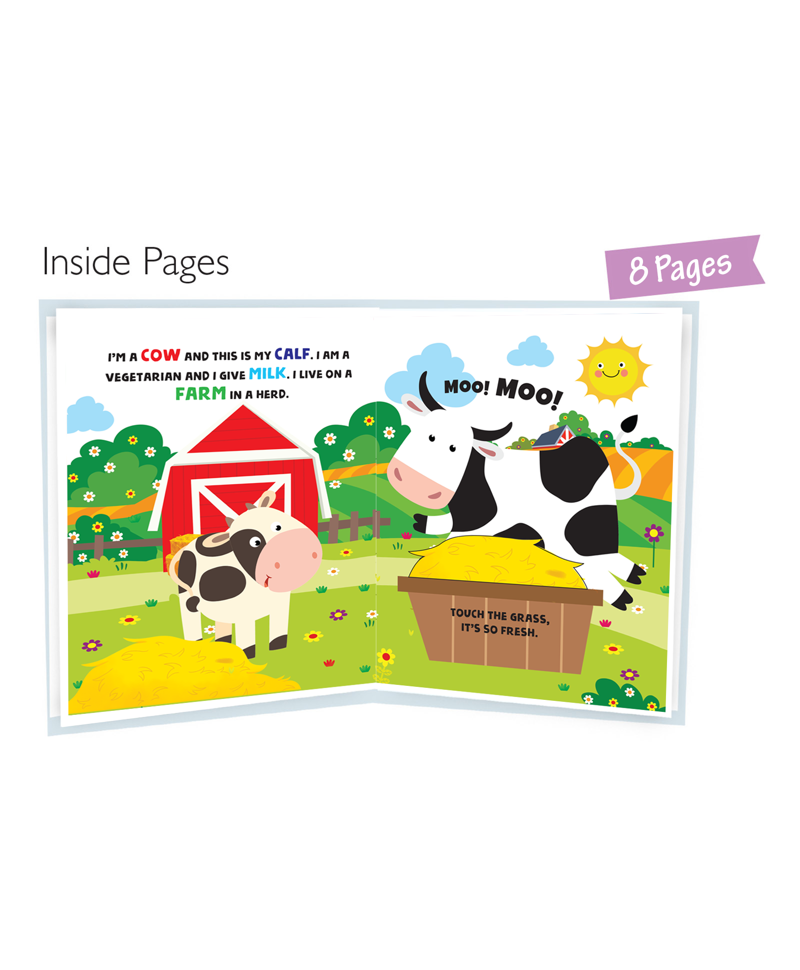 Hello Friend Books Touch and Feel Board Book: Farm Animals- Interactive Touch & Feel Book for Kids