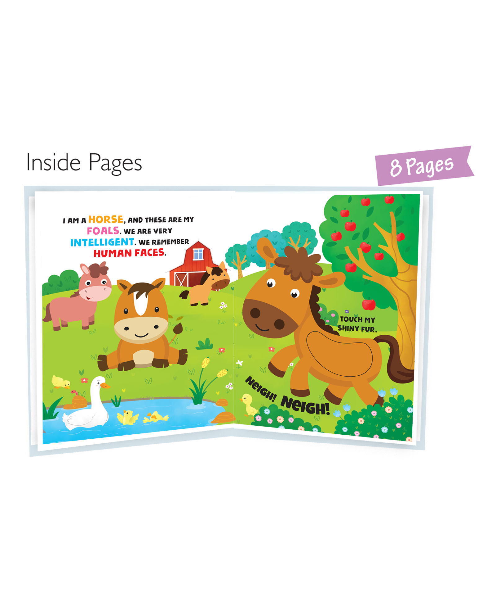 Hello Friend Books Touch and Feel Board Book: Farm Animals- Interactive Touch & Feel Book for Kids
