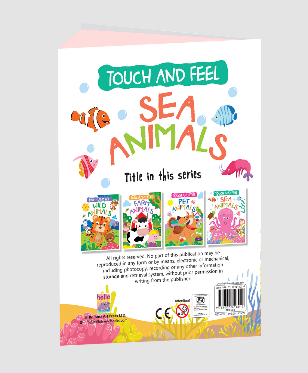 Hello Friend Books Touch and Feel Board Book: Sea Animals- Interactive Touch & Feel Book for Kids
