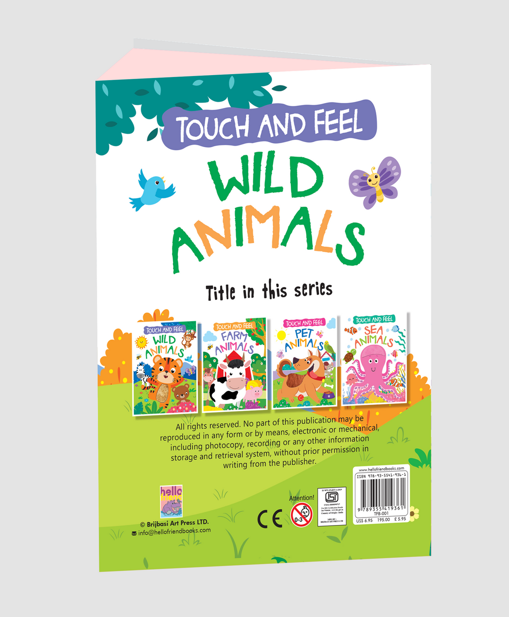 Hello Friend Books Touch and Feel Board Book: Wild Animals- Interactive Touch & Feel Book for Kids