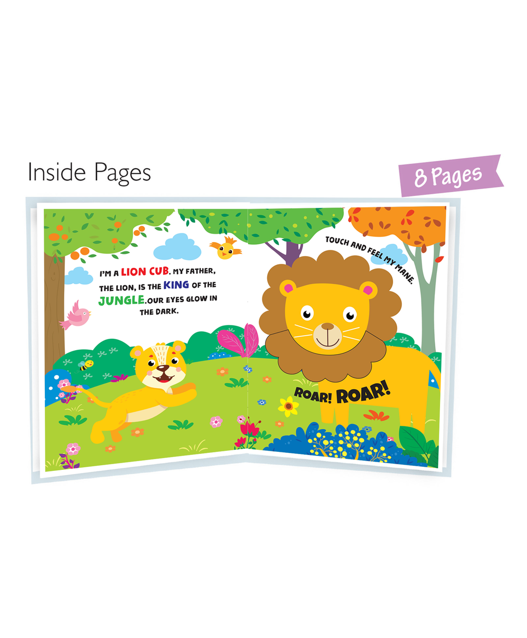Hello Friend Books Touch and Feel Board Book: Wild Animals- Interactive Touch & Feel Book for Kids