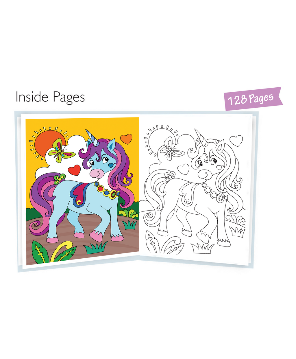 Hello Friend Books My Cool Colouring Book of Magical Unicorns: Jumbo Copy Colouring – Practice Drawing, Painting and Colouring with Reference for Kids