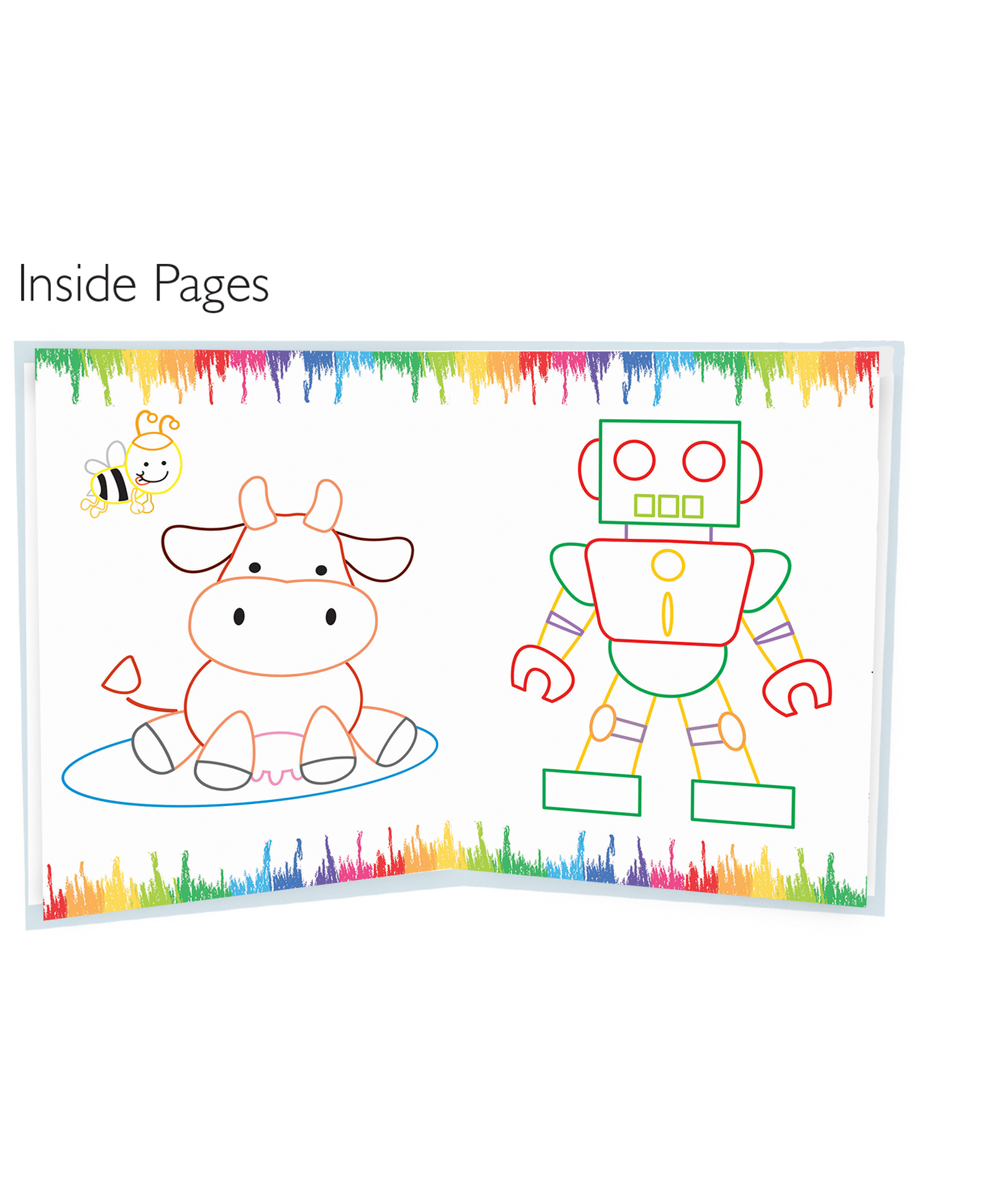Hello Friend Books Color in Fun Water Coloring Pad: Exciting Water Coloring with Coloring Book, Water Colours and Paint Brush (Pink)