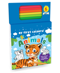 Hello Friend Books My First Colours! : Animals – Colouring Kit with 6 Colouring Pencils and Easy Colouring Pages for Kids
