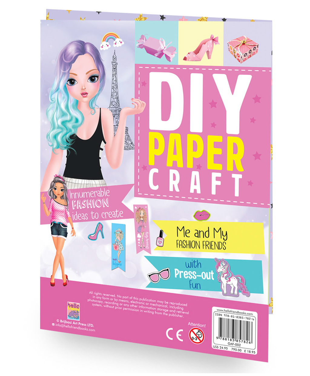 Hello Friend Books DIY Paper Craft Book for Girls: Practice Art and Craft to Make Bracelets, Jewellery Box, Cards, Letters, and Bookmarks