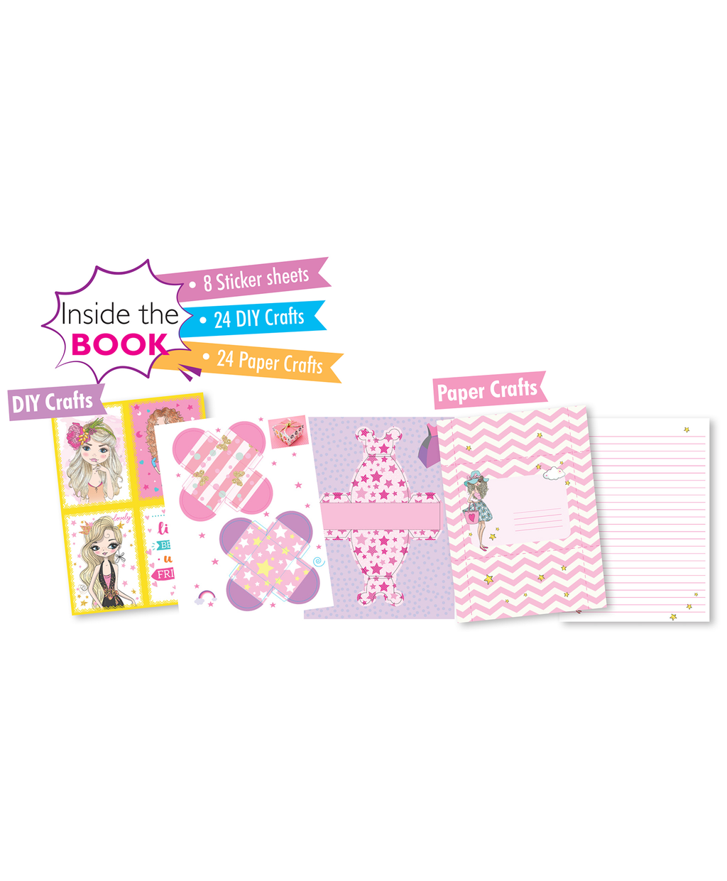 Hello Friend Books DIY Paper Craft Book for Girls: Practice Art and Craft to Make Bracelets, Jewellery Box, Cards, Letters, and Bookmarks