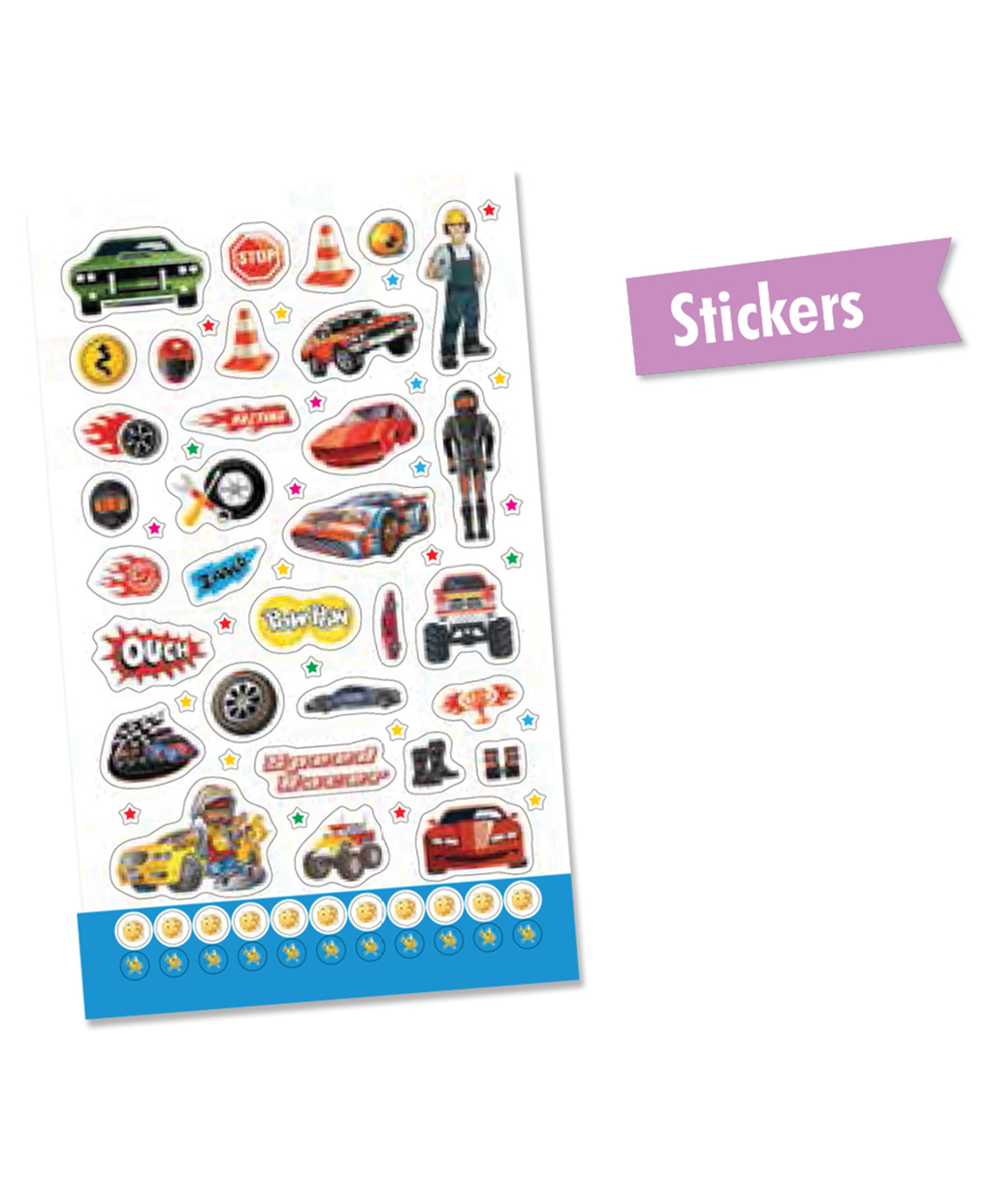 Hello Friend Books Create Your Racing Track: Racing Cars – Hardbound Kit with Stickers, Racing Track Cutouts and 2 Racing Car Toys for Fun Activity for Kids