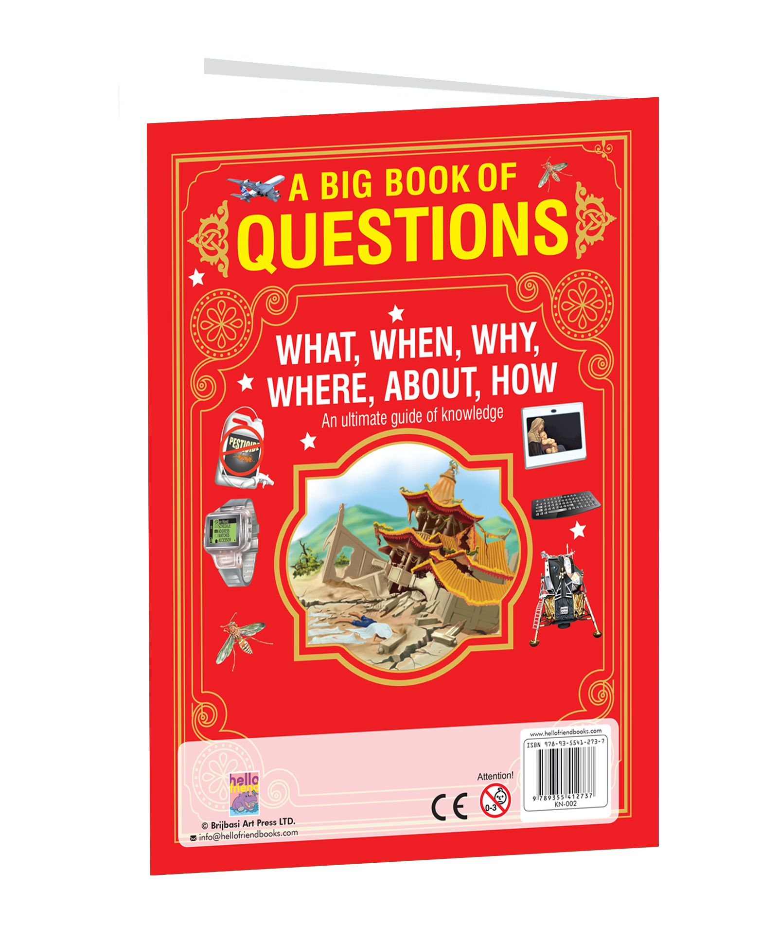 Hello Friend Books A Big Book Of Questions: An Ultimate Guide of Questions and Answers Covering Topics such as Space, Wildlife, Human body, Inventors, Dinosaurs and More (Hardcover)
