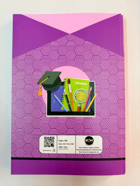 SPONT A4 NOTEBOOK 380 PAGES (SET OF 6 NOTEBOOKS)