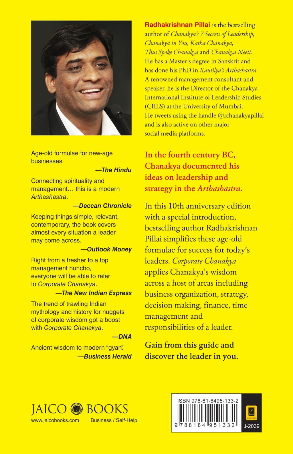 Corporate Chanakya, 10th Anniversary Edition Successful management the Chanakya way by Radhakrishnan Pillai