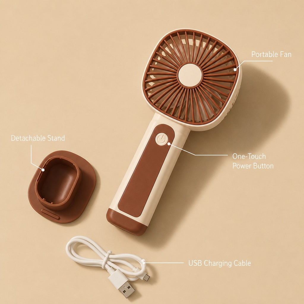 Rechargeable mini fan ( 3 speed) with USB charging