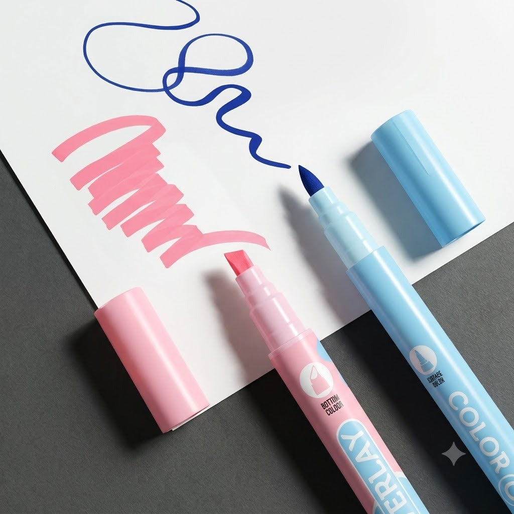 DUAL SIDE COLOR HIGHLIGHTERS (SET OF THREE)