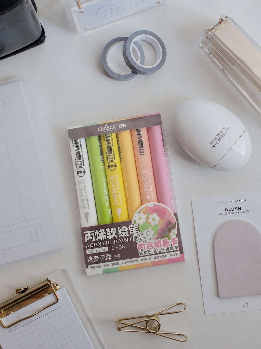 ACRYLIC SOFT PAINT PEN 6 PCS