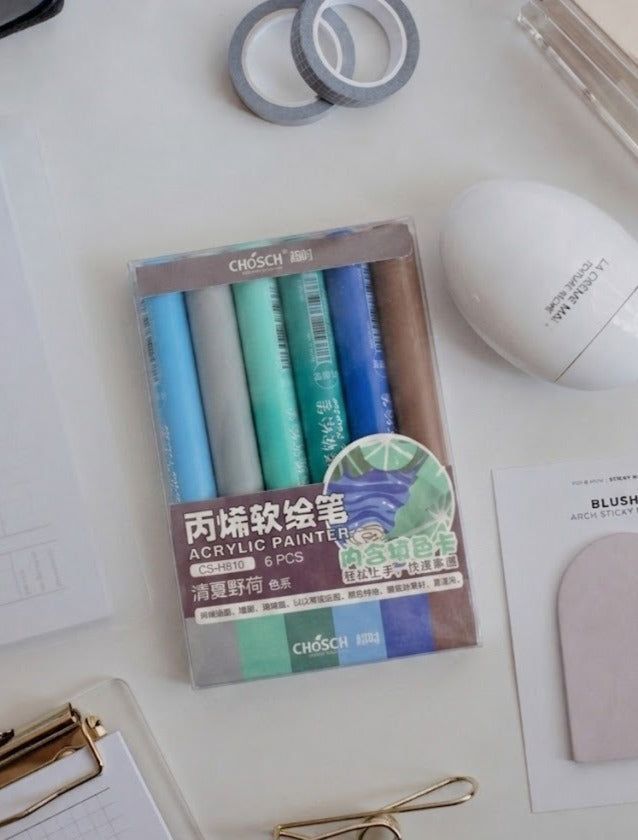 ACRYLIC SOFT PAINT PEN 6 PCS